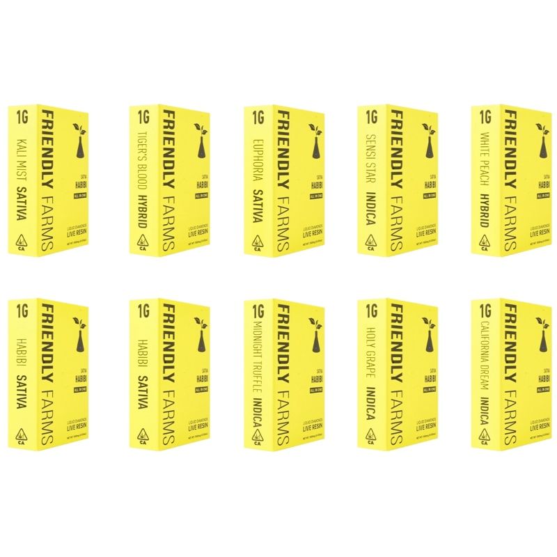 Friendly Farms 1g 2g Empty Disposable Vape Pen Packaging